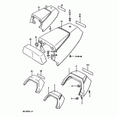 Схема вузла: Задній підсідельний обтічник (Model j) для Suzuki GSX-R750