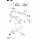 Схема узла: Топливный бак (Dr-Z400Sl6 E33) для Suzuki DR-Z400 DR-Z400S