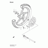Схема вузла: Переднє колесо (En125-2ak3/-2ak7/-2ak8) для Suzuki EN125