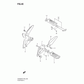 Схема узла: Подножки для Suzuki GS500