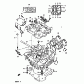 Схема вузла: Головка циліндра для Suzuki DR800