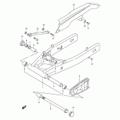 Схема вузла: Задній важіль підвіски Suzuki GSF600 Bandit S