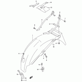 Схема вузла: Заднє крило для Suzuki GS500