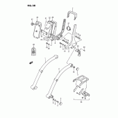 Схема вузла: Опори пасажира (Model h/j/l/m/n/p/r) для Suzuki VS1400 Intruder 1400