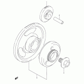 Схема узла: Привод стартера для Suzuki GSX600 Katana