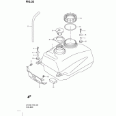 Схема узла: Топливный бак для Suzuki UH125 Burgman