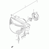 Схема вузла: Фара (Model t/v) для Suzuki RF600