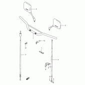 Схема узла: Руль & Тросики для Suzuki DR200 DR200SE