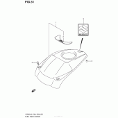 Схема узла: Накладка топливного бака для Suzuki VZ800 Boulevard M50