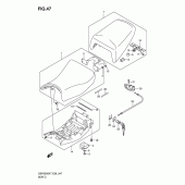 Схема вузла: Сидіння для Suzuki GSF650 Bandit S