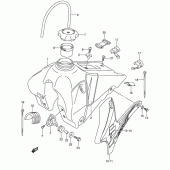 Схема вузла: Паливний бак для Suzuki DR-Z125 DR-Z125