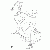 Схема вузла: Паливний бак (Model w) для Suzuki RMX250