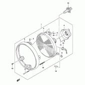 Схема узла: Фара (Gs500k4/uk4 p2,  p19,  p54) для Suzuki GS500