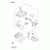 Схема вузла: Задній гальмівний супорт для Suzuki VZ1500 Intruder M1500