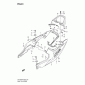 Схема узла: Задний подседельный обтекатель (Sv1000k6/u1k6/u2k6/k7/u2k7) для Suzuki SV1000
