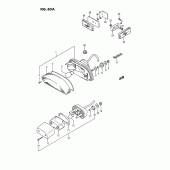 Схема вузла: Задній ліхтар (Стоп-сигнал) (E1) для Suzuki VS1400 Intruder 1400