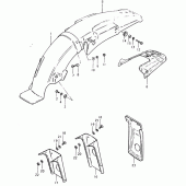 Схема вузла: Заднє крило для Suzuki TS125