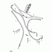 Схема вузла: Кермо & Тросики (Rm100n, rm100t) для Suzuki RM100