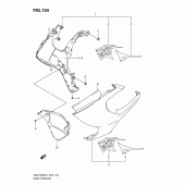 Схема узла: Передний боковой обтекатель (Gsx1300rufl1 e19) для Suzuki GSX1300 Hayabusa