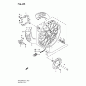 Схема вузла: Заднє колесо (Model k8/k9) для Suzuki RM-Z250