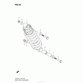 Схема вузла: Задній амортизатор для Suzuki GW250 Inazuma