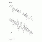 Схема узла: Подножки для Suzuki GZ250 Marauder