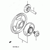 Схема узла: Привод стартера для Suzuki GSX-R1100