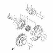 Схема вузла: Привід стартера (Model k3) для Suzuki GSX1300 Hayabusa