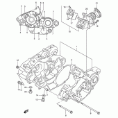 Схема узла: Картер двигателя (Model w/x/y) для Suzuki RM125