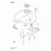 Схема вузла: Паливний бак для Suzuki GSF1200 Bandit