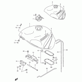 Схема вузла: Паливний бак для Suzuki GSX-R750