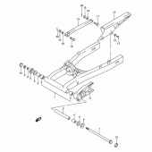 Схема узла: Задний рычаг подвески для Suzuki GSX750 Katana