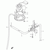 Схема вузла: Паливний кран Suzuki GSX600 Katana