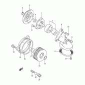 Схема узла: Масляный насос для Suzuki DR250