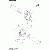 Схема вузла: Пульт управління рульовий (Gsx1300Ral5 E28) для Suzuki GSX1300 Hayabusa
