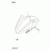 Схема вузла: Переднє крило для Suzuki GSF650 Bandit S