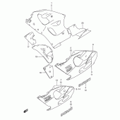 Схема вузла: Передній нижній обтічник (Model v) для Suzuki GSX-R600