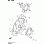 Схема узла: Переднее колесо (Dl650Al7 E28) для Suzuki DL650 V-Strom