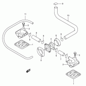 Схема узла: Система индукции воздуха для Suzuki GSX-R750
