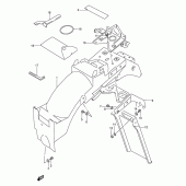 Схема вузла: Заднє крило (Model t) для Suzuki GSX600 Katana