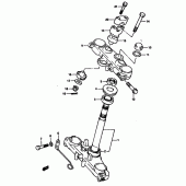 Схема вузла: Рульова траверса для Suzuki DR650 DR650S