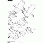Схема узла: Выхлопная система (Gsx1300Ral6 E33) для Suzuki GSX1300 Hayabusa