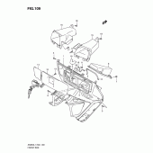 Схема узла: Передний бардачок (An650al1 e19) для Suzuki AN650 Burgman (EU analogue of SkyWave)
