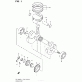 Схема вузла: Колінчастий вал & Поршень для Suzuki DR-Z400 DR-Z400S