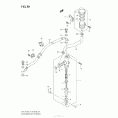Схема узла: Задний тормозной цилиндр для Suzuki GSX-R750