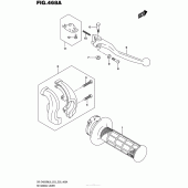 Схема узла: Правая ручка руля для Suzuki DR-Z400 DR-Z400SM