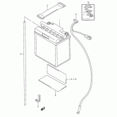 Схема вузла: Акумулятор (F.no.103642, e22: f.no.101930) для Suzuki GSX600 Katana