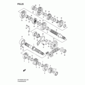 Схема узла: Трансмиссия для Suzuki SV1000