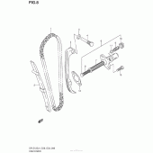 Схема вузла: Ланцюг ГРМ & Натягувач & Заспокоювач для Suzuki DR-Z125 DR-Z125L