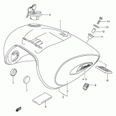 Схема вузла: Паливний бак для Suzuki VL800 Intruder Volusia